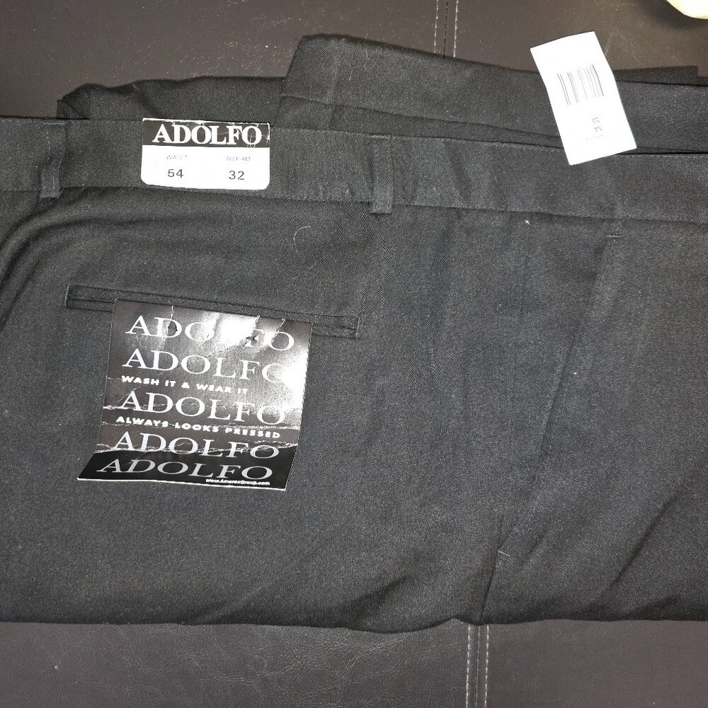 NWT Black Adolfo Dress Pants 54W x 32L